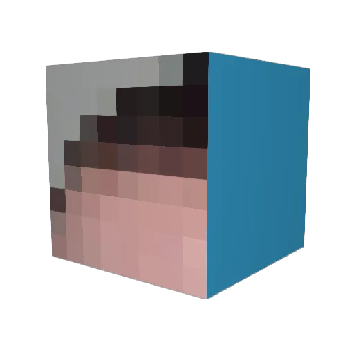 pewdehpai Minecraft avatar head, 3D render