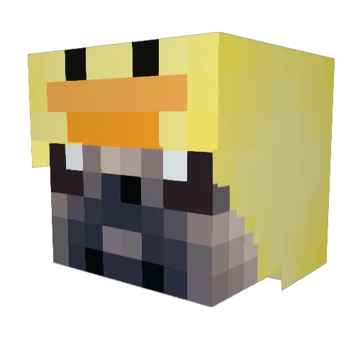 pewgo Minecraft avatar head, 3D render