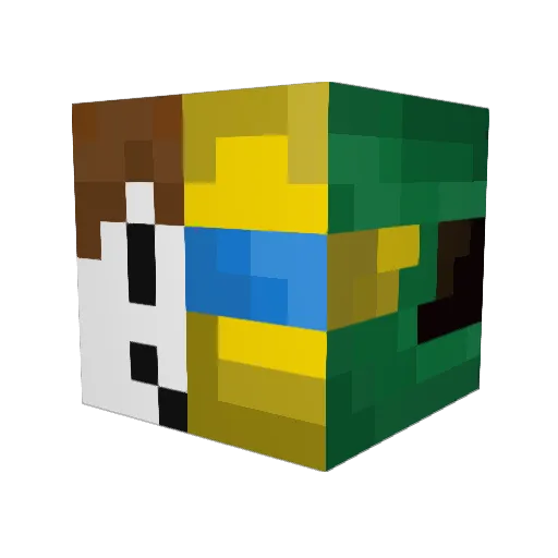 pewpewpewhehe Minecraft avatar head, 3D render