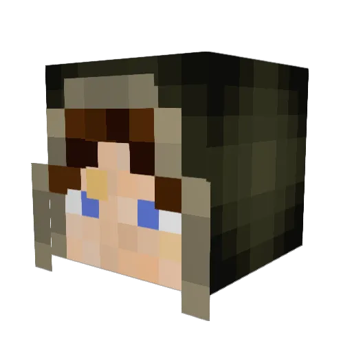 pewzie Minecraft avatar head, 3D render