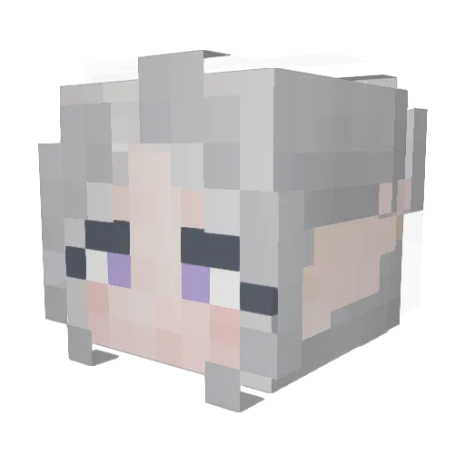 pexchysa Minecraft avatar head, 3D render