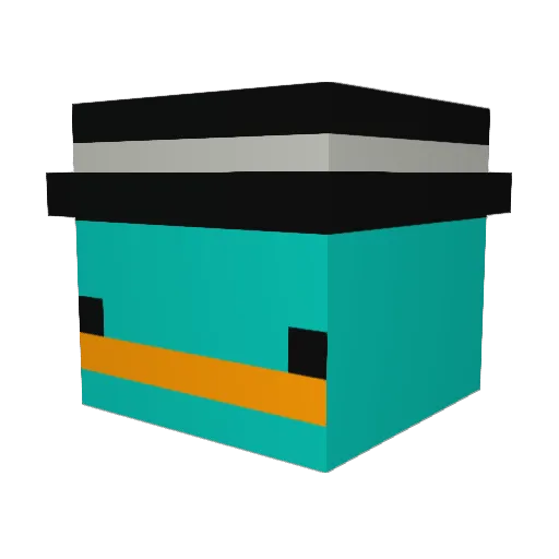 pey_ora Minecraft avatar head, 3D render