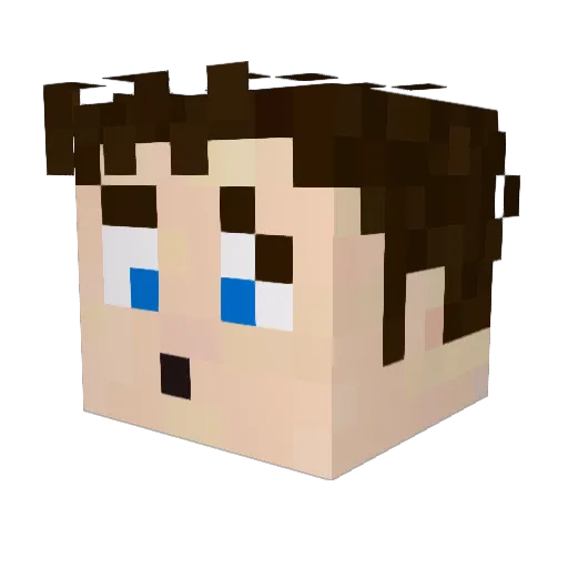 pezheck Minecraft avatar head, 3D render