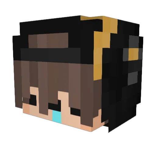 pezomoncler Minecraft avatar head, 3D render
