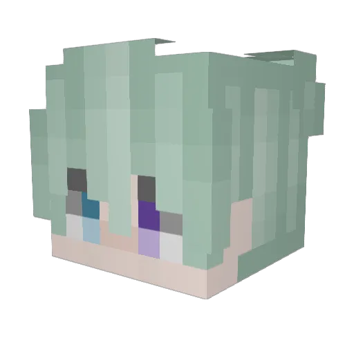 pezsiegygeci Minecraft avatar head, 3D render