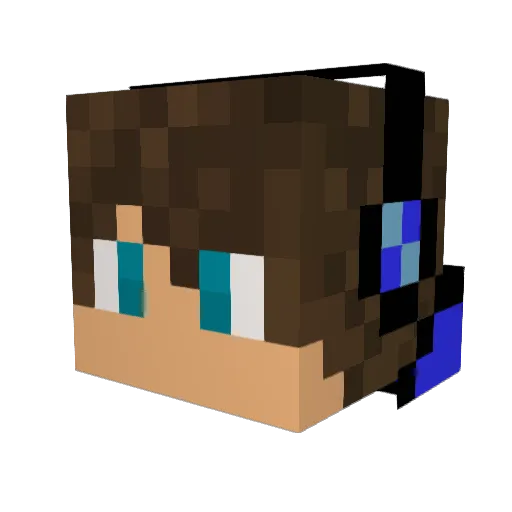 pezza_stenberg Minecraft avatar head, 3D render