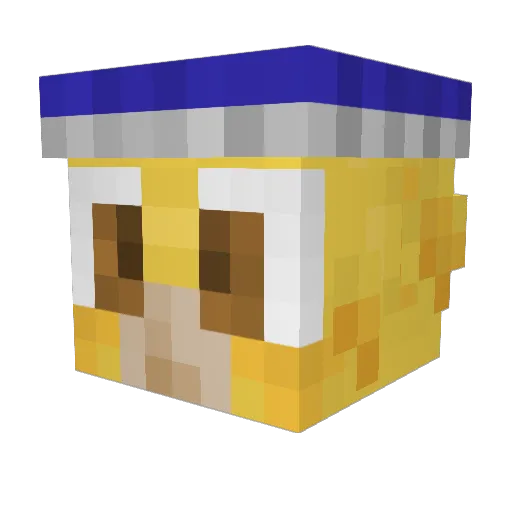 pezzydispenser Minecraft avatar head, 3D render