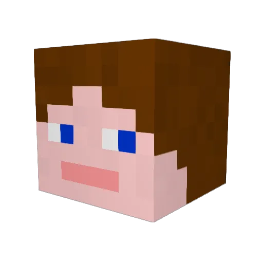 pf46 Minecraft avatar head, 3D render