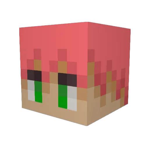pfeilthree Minecraft avatar head, 3D render