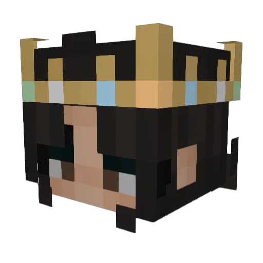 pferdemaedchen Minecraft avatar head, 3D render