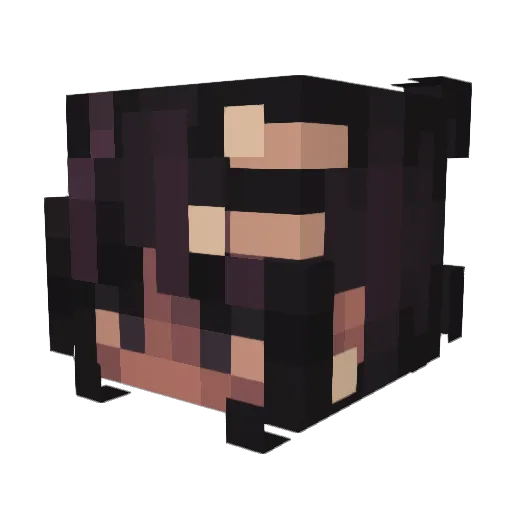 pffspooky Minecraft avatar head, 3D render