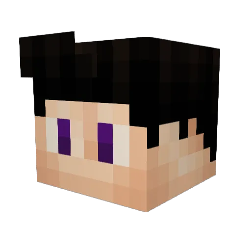 pflaumi Minecraft avatar head, 3D render