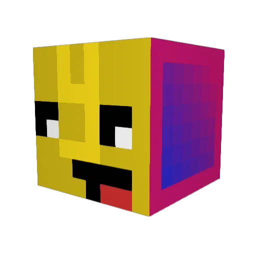 pfonk Minecraft avatar head, 3D render