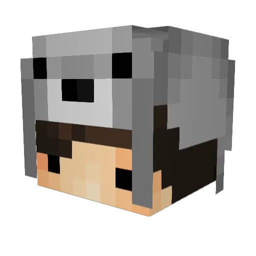 pgael Minecraft avatar head, 3D render