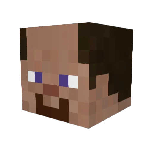 pgaldino Minecraft avatar head, 3D render