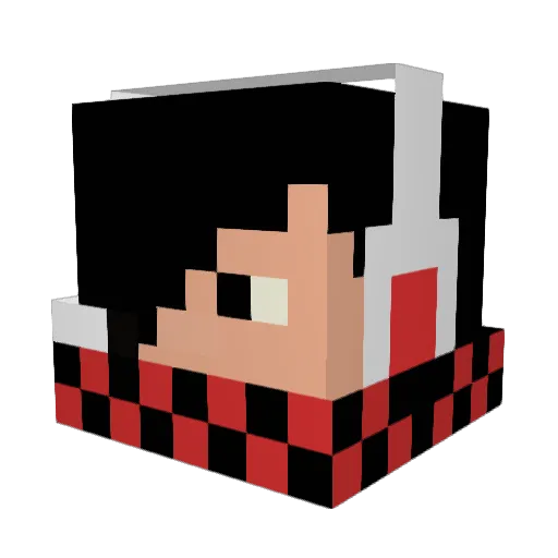 pggames Minecraft avatar head, 3D render