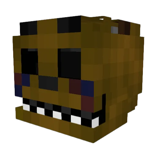 pggaming Minecraft avatar head, 3D render