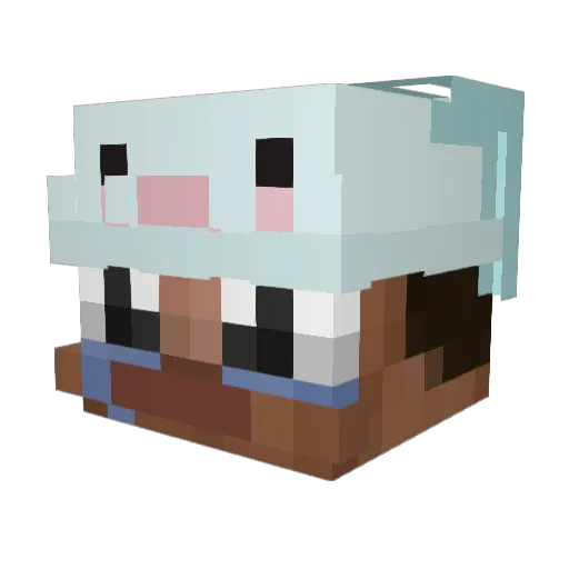 pghluca Minecraft avatar head, 3D render