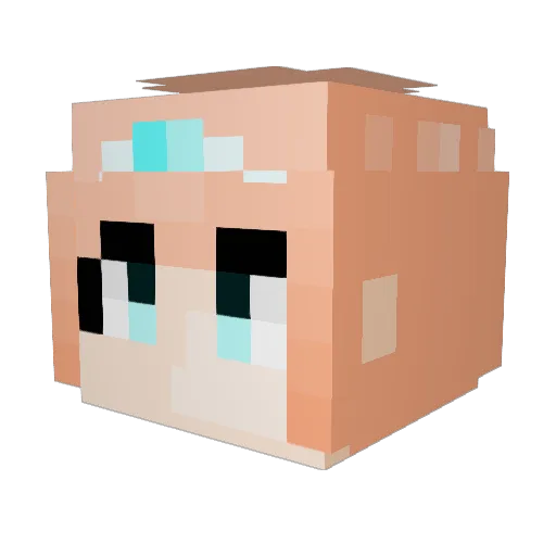 pgi123 Minecraft avatar head, 3D render