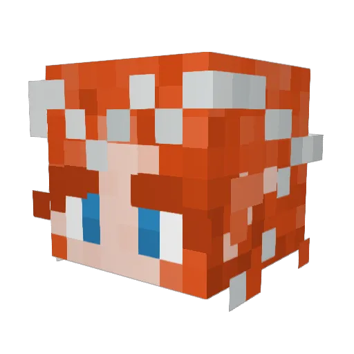 ph4ngirl Minecraft avatar head, 3D render