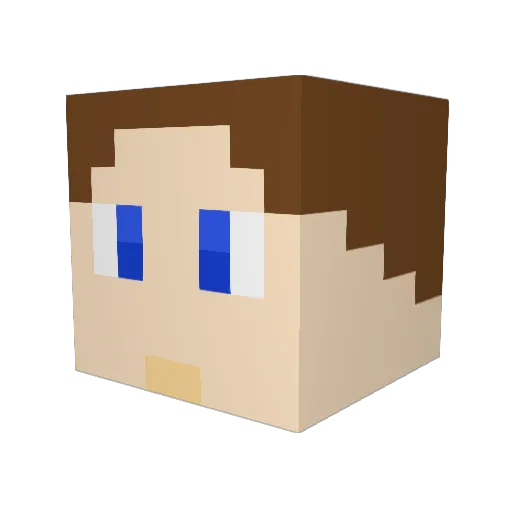 phaaack Minecraft avatar head, 3D render