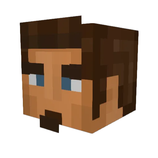 phaed42 Minecraft avatar head, 3D render