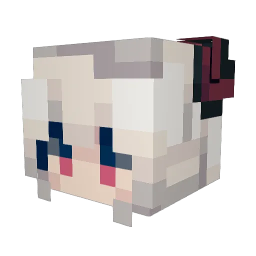 phaena Minecraft avatar head, 3D render