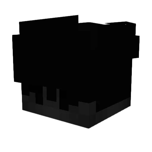 phages Minecraft avatar head, 3D render