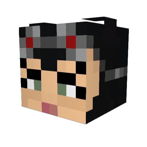 phalangie Minecraft avatar head, 3D render