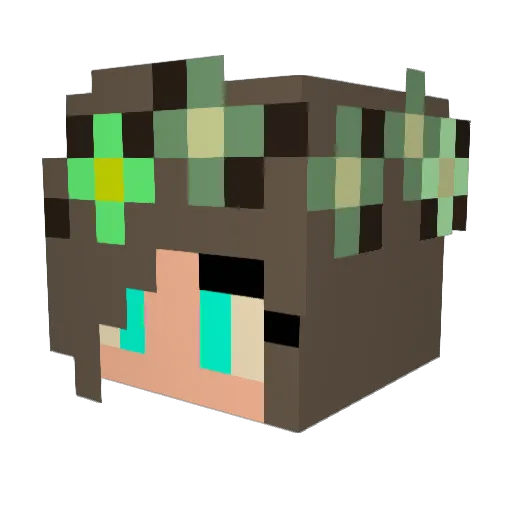 phanilla Minecraft avatar head, 3D render