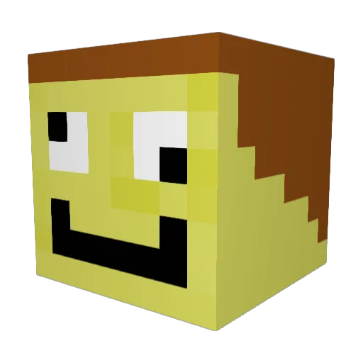 phantasticxilef Minecraft avatar head, 3D render