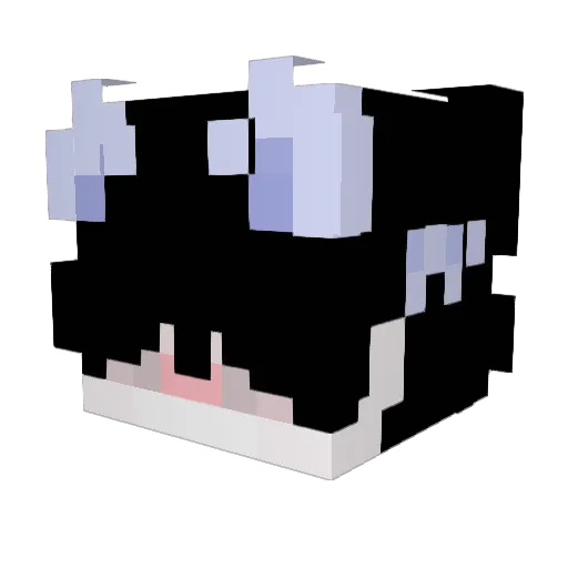 phantom_catto Minecraft avatar head, 3D render