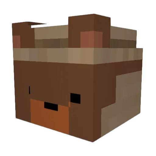 phantombare Minecraft avatar head, 3D render