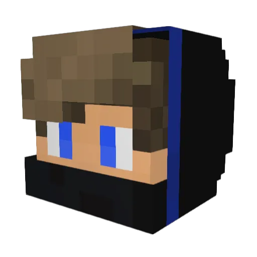 phantomfox2 Minecraft avatar head, 3D render