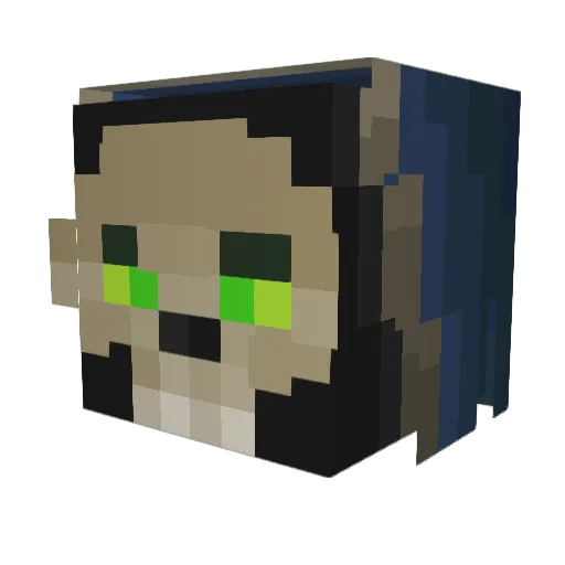 phantomic_DUBZ Minecraft avatar head, 3D render