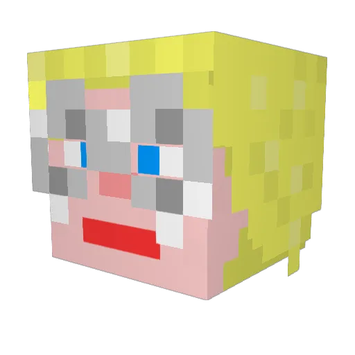 phantomjones Minecraft avatar head, 3D render