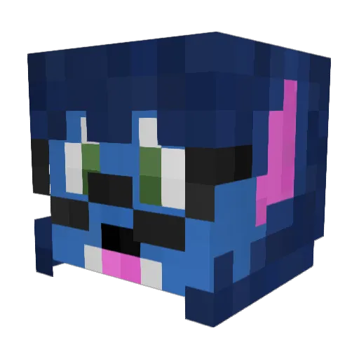 phantomlovemode Minecraft avatar head, 3D render