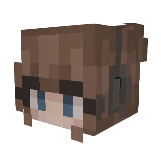 phantommm Minecraft avatar head, 3D render