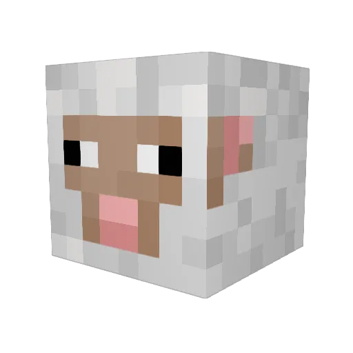 phantomsheepp Minecraft avatar head, 3D render