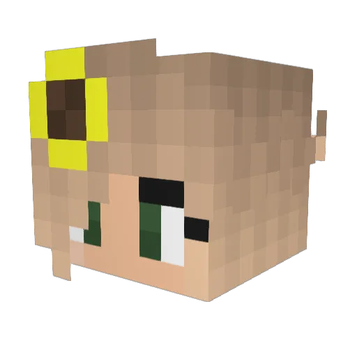 pharaoh09 Minecraft avatar head, 3D render