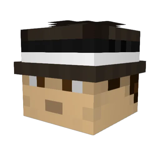 pharaohemperor Minecraft avatar head, 3D render