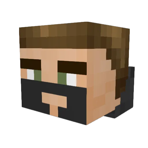 phase1980 Minecraft avatar head, 3D render