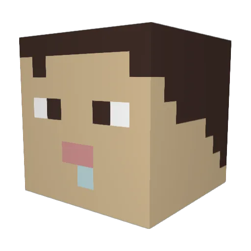 phatjellyfish Minecraft avatar head, 3D render