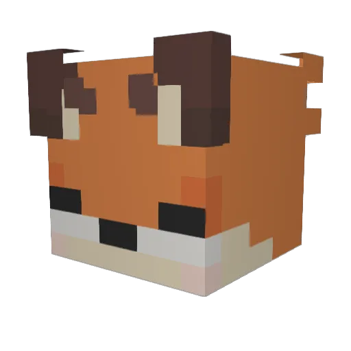 phatphree Minecraft avatar head, 3D render