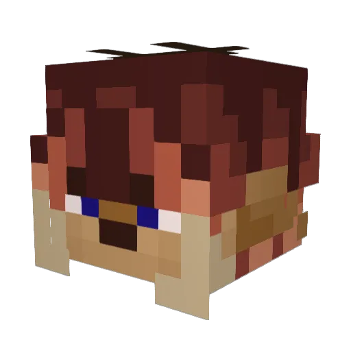 phazbug Minecraft avatar head, 3D render
