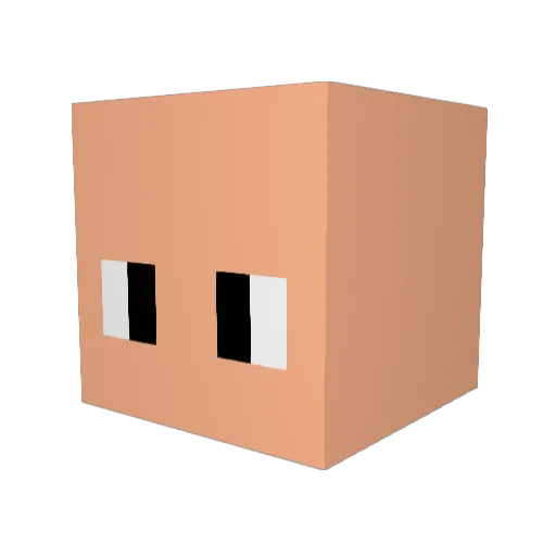 phcpb Minecraft avatar head, 3D render