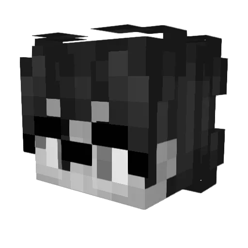 pheatherous Minecraft avatar head, 3D render