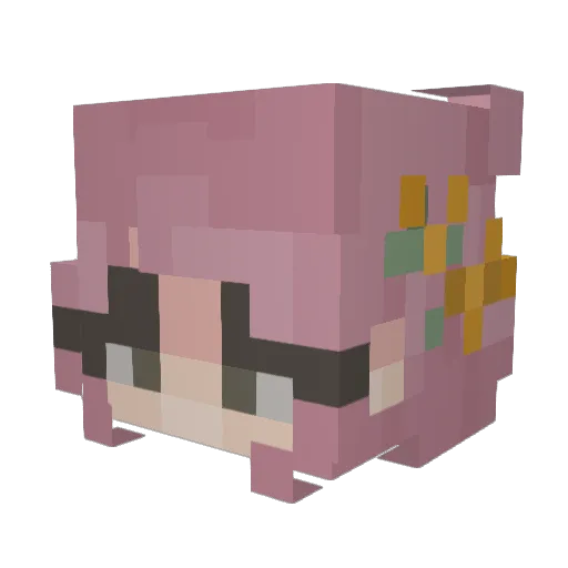 phebpheb Minecraft avatar head, 3D render