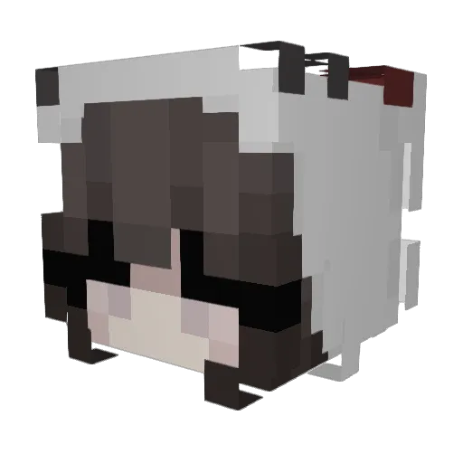 pheeebs Minecraft avatar head, 3D render