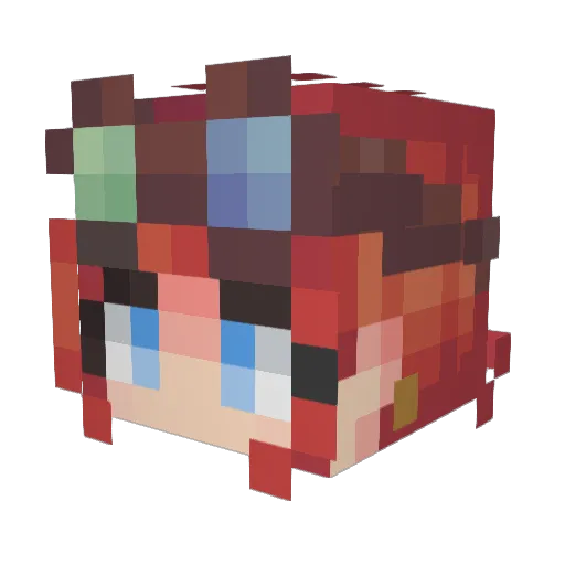 phenixbird98 Minecraft avatar head, 3D render